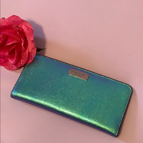 Henri Bendel Galactic Petrol Wallet. Brand New - Picture 1 of 8